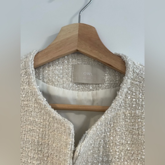 Basic Ivory Tweed Jacket - Picture 13 of 14